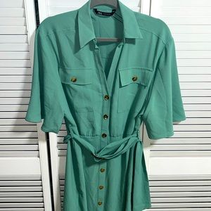 Green Zara dress